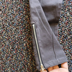 UGC Forever 21 Charcoal Grey Skinny Slacks with ankle zippers size lg